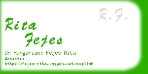 rita fejes business card